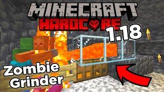 Minecraft 1.18 Hardcore Survival - Ep 7 - EZ Mob Grinder XP Farm