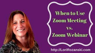 The Difference between Zoom Meeting vs Zoom Webinar