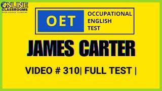 OET listening test| James Carter  | OET 2.0 Online Classroom #oetlistening