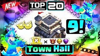 TOP 20 TH9 WAR BASE+WITH LINK|2024|BASE TH 9 TERKUAT best anti 3 Star & anti Dragon war base 2024