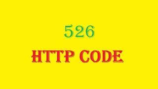 526 Invalid SSL Certificate