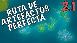 La RUTA de ARTEFACTOS y MORA PERFECTA (RUTA 2.2 EN LA DESCRIPCIÓN) | Genshin Impact 2.1 Español