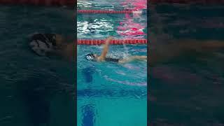 Little belle does backstroke at a swim meet #swimteam #backstroke #swimmerslife