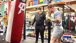 CANELO EXPLODES ON THE HEAVY BAG FOR BIVOL FIGHT & DISPLAYS PERFECT HEAD MOVEMENT & DEFENSE