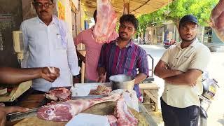 AWESOME MUTTON CUTTING SKILLS//MOUTH WATERING//KIRAN MEAT CUTTING ROYAL MUTTON SHOP KARIMNAGAR