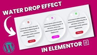 How to create WATER DROP CARDS HOVER EFFECT || ELEMENTOR Pro Tutorial