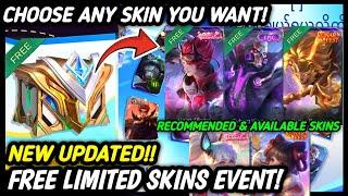 UPDATED!! FREE LIMITED SKIN & RECOMMENDED SKIN TO CHOOSE (EVENT DETAILS) - MLBB