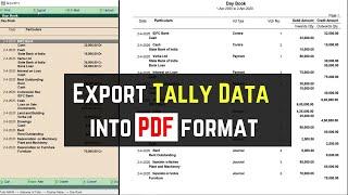 How to Export tally data into PDF Format?