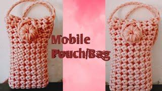 Easy & simple Mobile pouch, plastic wire Mobile bag,