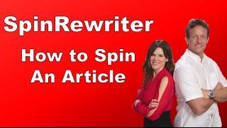 How to Spin An Article | Article Spinner Spin ReWriter Review