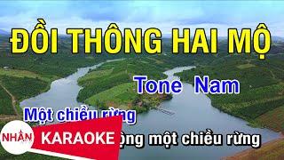 Đồi Thông Hai Mộ (Karaoke Beat) Tone Nam | Nhan KTV