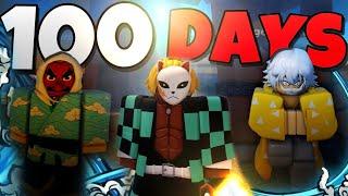 I Survived 100 DAYS In Roblox PROJECT SLAYERS Noob To Pro…