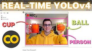 Real-time YOLOv4 Object Detection on Webcam in Google Colab | Images and Video