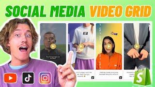 Add Social Media Video Grid to Shopify | Made for Reels - TikToks - Youtube Shorts