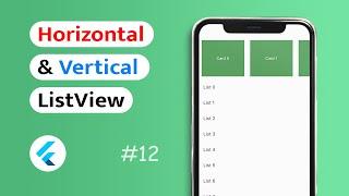 How to create Horizontal & Vertical ListView in Flutter App? (Android & IOS)