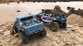 SAND MUD WATER ROCK CRAWLING SHORT TRAIL WITH JEEP AND BRONCO | RGT EX86100