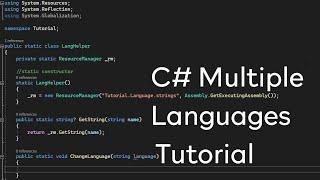 C# - Multiple Languages Tutorial