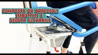 Sedia elevabile da WC e comoda 2 in 1 "Catapulta"