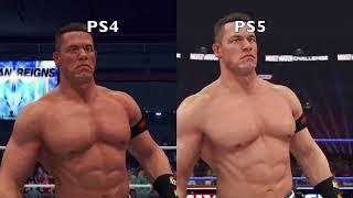 WWE 2K23 PS4 vs. PS5 Comparison (John Cena vs. Roman Reigns)