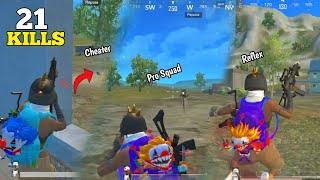 21 KILLSMOST INTENSE GAMEPLAY IN CHEATERS LOBBY - PUBG MOBILE LITE BGMI LITE