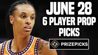 WNBA PRIZEPICKS TODAY | 6 BEST PROP PICKS | FRIDAY | 6/28/2024 | BEST PROPS | NBA BETTING |