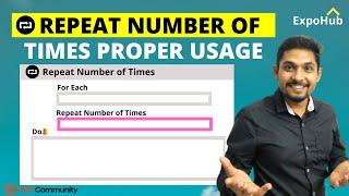 UiPath Tutorial - Repeat Number of Times Activity Usage | ExpoHub