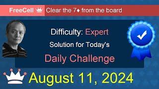 Microsoft Solitaire Collection: FreeCell - Expert - August 11, 2024