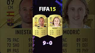 INIESTA VS MODRIC FIFA COMPARISON #shorts #football #fifa10 #fifa23