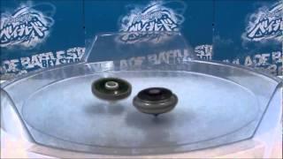 Beyblade 4D Battle Fang Leone 130W²D (mode attaque) vs Diablo Nemesis X:D