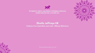 Sheila Jeffreys UK - Evidence from Australian court case - Witness Statement #WDI #FQT