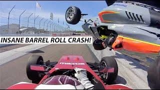 BARREL ROLL RACECAR CRASH: USF 2000 at St Pete 2019