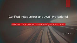 ACCOUNTING AND AUDITING IIBF UNIT 1 PART 2