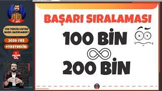 YKS Başarı Sıralaması 100-200 Bin İçin En İyi Meslek ve Sıralama Hesaplaması! #2020yks