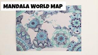 MANDALA WORLD MAP (SPEED DRAWING) | Cassidy Designs