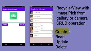 Android Studio CRUD | #1 | Insert Data In SQLite Database | RecyclerView CRUD with image