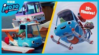 Best Land, Sea, and Sky Rescues  | Fun Truck Cartoon for Kids | Mojo Swoptops