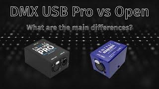 The differences between ENTTEC's DMX USB Pro vs DMX USB Open