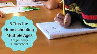 5 Tips for Homeschooling Multiple Ages and Grades || Collab|| Large Family Homeschool