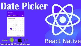 Date Picker in React Native|2021| React Native|  by TechWithYasir