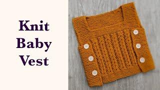 Knit Baby Vest on Straight or Circular Needles