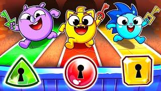 Magic Cube Challenge Song 🟩🟨🟥 Best Kids Songs  And Nursery Rhymes by Baby Zoo