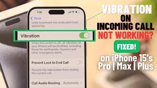 iPhone 15 Vibration Not Working! Let's Fix It [ON/OFF/SET]