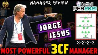 JORGE JESUS PES 2021 MOBILE | MOST POWERFUL 3223 (3CF) MANAGER REVIEW