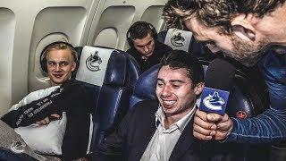 Seatmates on Air Canucks with host Brandon Sutter