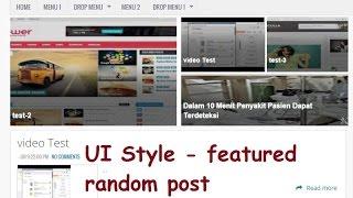 how to add featured random post (blogspot)