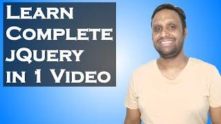 Learn Complete jQuery in 1 Video | jQuery Tutorial For Beginners with 3 Exercises in  Hindi