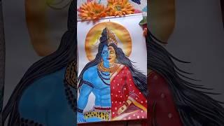 Shiv& Sakti Half face painting,️|| #youtubeshorts #subscribetomychannel