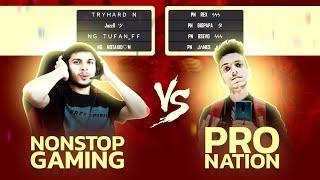 NONSTOP GAMING VS PRO NATION 4 VS 4  CLASH SQUAD || #nonstopgaming  - FREE FIRE LIVE