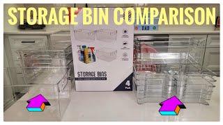 ClearSpace Plastic Storage Bins vs HOOJO Refrigerator Organizer Bins Comparison