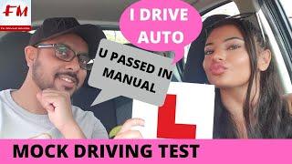 Mock Driving Test 2020 automatic or manual car?